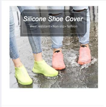 Non-Slip Silicone Rain Boot Shoe Cover Waterproof Reusable Foldable Overshoes Large Size 41 to 45