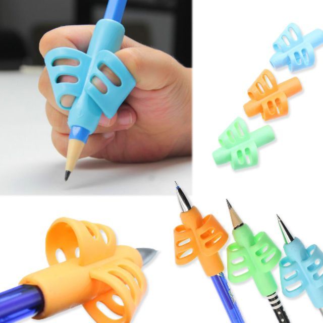Pencil Holder Silicone Two Finger Ergonomic Tools Writing Posture Correction Trainer Writing Aid Grip Durable Professional Rubber Pencil Holder School Supplies Correcting Hand Protector Pencil Grips | Pencil Griper For Kids