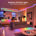 Auoyo WS2812b LED String Light Christmas Lights Intelligent APP Control Magic Decoration Racing Lighting Belt Wall Decoration Indoor Outdoor Strip Fairy Lights for Garden Christmas Party Holiday Decoration . 