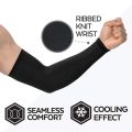 1 Pair Cooling Arm Sleeves Cover For Men Women UV Sun Protection Outdoor Sports Sleeves Stretchable Fabric. 