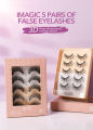NEW 5 pairs 3D mink natural makeup eyelash extension long cross volume soft false eyelashes winged faux cils. 