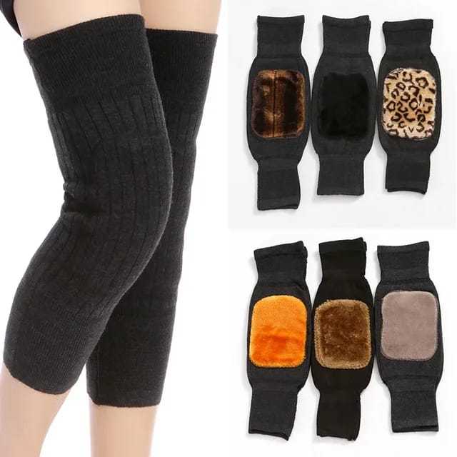 Leg Warmer,Warm Wool Knee High Winter For Men & Women High Quality Fleece Inside - Leg Warmer Warm Knee Brace Pad