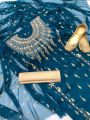 Girl's Dream Fashion New Handmade Dress For Women Chiffon Fully Embroided Mirror Work Shirt Embroided Duppata Massori Silk Trouser Matching Khusa 6..11 (Girl's Dream Fashion). 