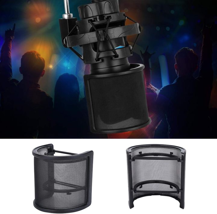 Professional%20upgrade%20microphone%20pop%20filter%20shield,%20microphone%20pop%20filter,%20U-shaped%20windscreen%20mask,%20metal%20mesh%20mic%20windscreen%20for%20studio%20-%20Image%204