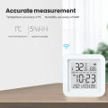 WiFi Temperature and Humidity Sensor Tuya Smart Home Device with LCD Screen APP Remote Monitor. 