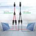 Solar Y Branch Cable Connectors,Solar Cable Parallel Adaptor in Pair for Solar Pane,Cable Wire Plug Tool Kit. 