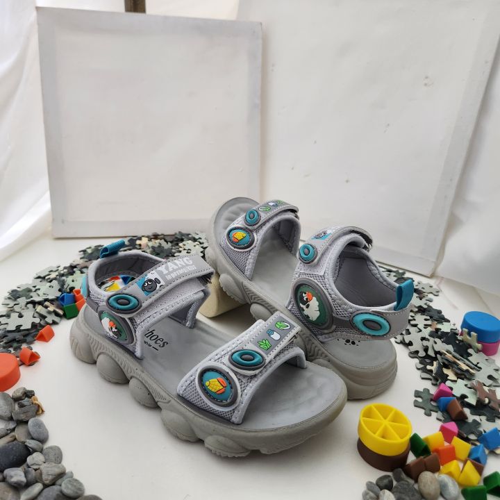 Kids’ Black and Gray -Man Sandals – Lightweight Summer Shoes for Boys ...