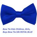 Bow Tie Kids Children, Girls, Boys Bow Tie Silk ROYAL BLUE. 