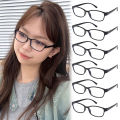 Vintage Plastic Narrow Rim Small Square Frame Glasses Blue Light Protection. 