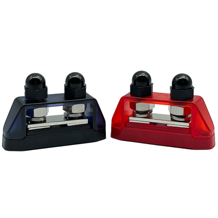 Heavy-Duty Two-Stud Battery Post Terminal Kit Double Stud Terminal M10 Bus Power Terminal Ground Terminal Block Power Distribution Cover