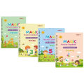 Sank Magic Practice Copybook(4 BOOKS+10 INK REFILL) KS Pack Of 4 Sank Magic Practice Copybook (4 BOOKS + 1 PEN + 10 REFILL) | Learning Workbook for Coloring, Drawing & Sketching. 