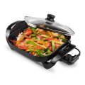 Multifunctional Non-Stick Surface Electric Cooker Frying Pan With Lid and Carry Handles. 