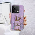 Luxury Cute Stand Rabbit Soft Phone Case For Xiaomi Redmi Note 13 13ProPlus 12 12C 12S 11S 10C 10S POCO X6 M6 Spakly Bling Cover. 