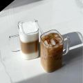 Modern Essential Borosilicate Glass Mug with Spill-Proof Handle for Hot & Cold Drinks - 1 Piece. 