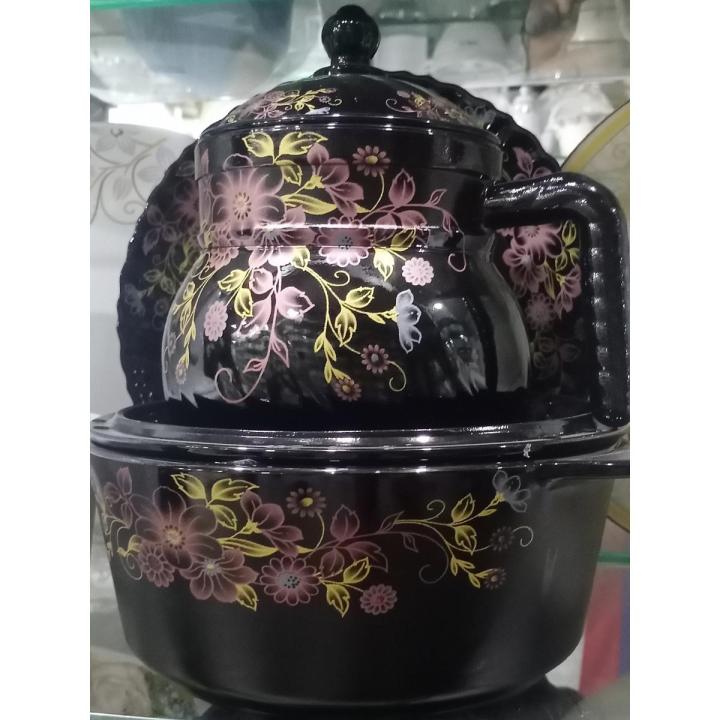 Black Marble Dinner Set - 72 Pieces