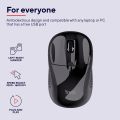Truśt Primò Wireless Optical Mouse, for Laptop with Storable USB Receiver, 1000-1600 DPI, for Left and Right-Handed Users, Wireless Mouse for PC, Laptop, Mac - Black. 