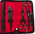 Professional Barber Kit, Salon Barber Set, Professional Haircutting Scissor Set Pack Of 5 2pcs Scissors , comb , nail cutter and Razor. 