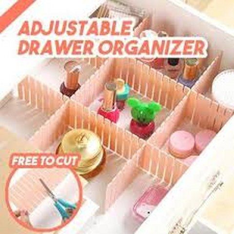 4 pcs/set Drawer Wardrobe Clapboard Partition DIY Grid Drawer Separator Divider Adjustable For Underwear Socks Storage Organizer