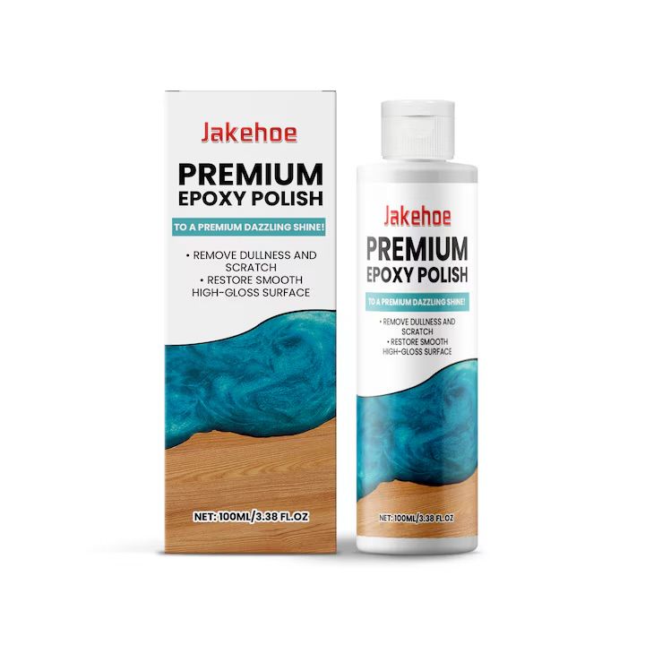 Jakehoe Epoxy Resin Polish & Surface Restorer – 100ml | High Gloss Finish | Scratch & Stain Remover for Resin Art, Jewelry, and Crafts