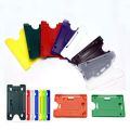 Pack of 50 (Pcs) Diamond ID Jacket Blue Card Holder – Durable Plastic Badge Holders with Thumb Grip & Clip (10 x 7.5 cm). 