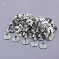 100 Pieces Metal Candle Wick Sustainers Tabs Base for Candle Making 20x4mm. 