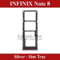 Infinix Note 8 SIM Tray Sim Jacket Sim Slot Sim Door For Infinix Note 8 - Silver. 