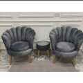 Modern tufted velvet Bedroom chairs Set with Coffee Table ,Handcrafted By furniture factory. 