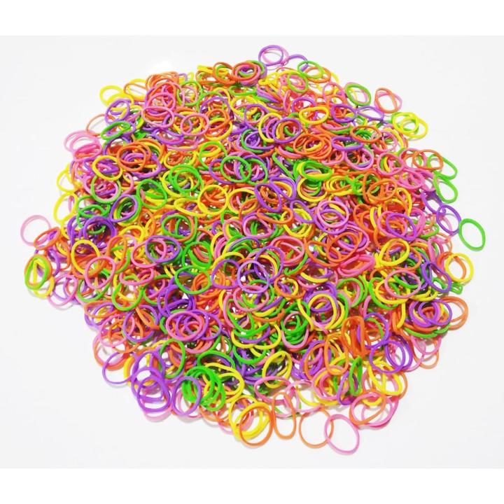 Rubber Band Girls Small Hair Tie Elastic Flexible High Quality Imported Pony - Mini Hair Band - Small Elastic Hair Bands for Kids Braids - Wedding Hairstyle - colorful hair ponies/ ties