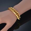 Mens 316L Stainless Steel Male Bracelet Wholesale Braslet Gold Silver Color Braclet Chunky Cuban Chain Link Bracelet For Man. 