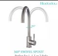 Kitchen Sink Nalka Mixer Taps faucet Two Side Mixer Hot AND Cold Monobloc 360º Swivel Spout Single Lever nalka free bracket nut bolt AHS BRAVO Toti. 