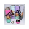 Cartoon Printed Smart Vacuum Flask - Stainless Steel Water Bottle with LCD Temperature Display. 