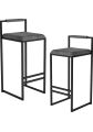 DECOR 38101 Classic Bar Stool / Breakfast Stool / High Stool Barstools Counter Height, Modern Bar Stool Kitchen Breakfast Chair with Grey Cushion and Metal Legs - Golden. 