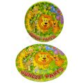 JUNGLE THEME PAPER PLATES PACK OF 10 JUNGLE PARTY PAPER PLATES. 