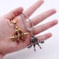 【ALLGOOD】Classic Charm Sporty Style Dumbbell Pendant Fitness Necklace Weightlifting Pendant Necklaces For Male Men Fitness Enthusiast. 