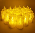 LED CANDLE IN WARM COLOR ( PACK OF 24 TRANSPARENT LED CANDLES ). 