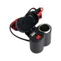 Universal Bikes 5V-2.1A Motorcycle Mobile Phone USB Charger Port Power Adapter Socket Hot (Black). 