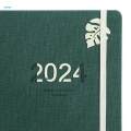 2024 Planner Personal Organizer PU Cover A5 Thick Paper Portable Monthly Planner for New Year Travel. 