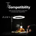 46cm LED Ring Light 18inch + 7.5ft Stand, Runs on AC Power with No Shadow apertures, Ideal use for Makeup Artist, Video Shoot, Fashion Photography & Many More. 