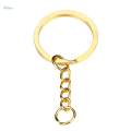 2X 20x Split Key Chain Rings with Chain and Jump Rings Bulk for Crafts Golden. 