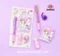 Stationery Gift Set For Kids With Cute Baby Doll Pocket Diary, Multicolor Ball point,Mini Highlighter, Stickers- Arts & Craft School set Stationery Gift Set For Girls-1806. 