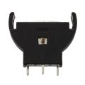 10 Pcs Black Plastic CR2032 Cell Button Lithium Battery Sockets Holder. 