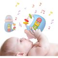 iBliver Rattle Teether Toys For Newborn Baby 0-6 Months With Music Sound Light, Chew Teething Toys, Toddler Educational Early Learning Toy Ring Bell. 