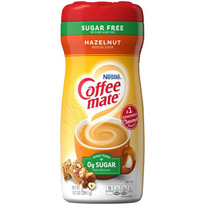 Coffee Mate Hazelnut Powdered Coffee Creamer Sugar Free, 425gm