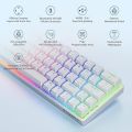 Tezarre TK63 Pro Wireless Keyboard Bluetooth/2.4G/USB Wired 60% Mechanical Gaming Keyboard RGB Backlit Hot-Swappable. 