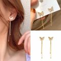 New Arrival Fashion Long Metal Butterfly Tassel Drop Earrings for Women Butterfly Elegant Women Earrings Butterfly Earring for Girls Trendy Trendy Earrings. 