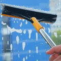 2 in 1 Floor Scrub Brush, V-Shaped Floor Scrub Brush with Long Handle, Bathroom Shower Cleaning Brush Magic Broom Brush 120°Rotating Removable Brush Head for Bathroom, Tiles, Removable Wiper for rooms and windows. 
