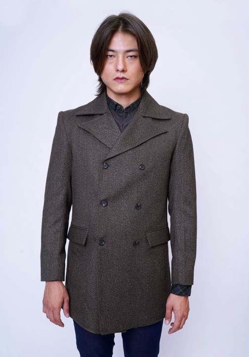 Focus | Green Long Coat For Men