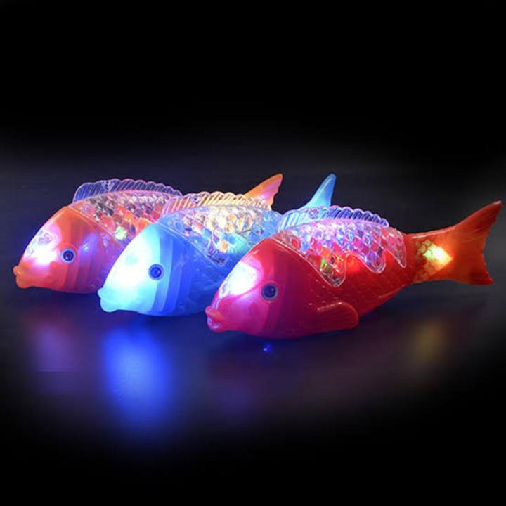 Light Fish Toy for Kids | Electric Flash of Light Fish Operated with Battery | Glow Swing Electric Fish with LED for Toddler Girls Boys