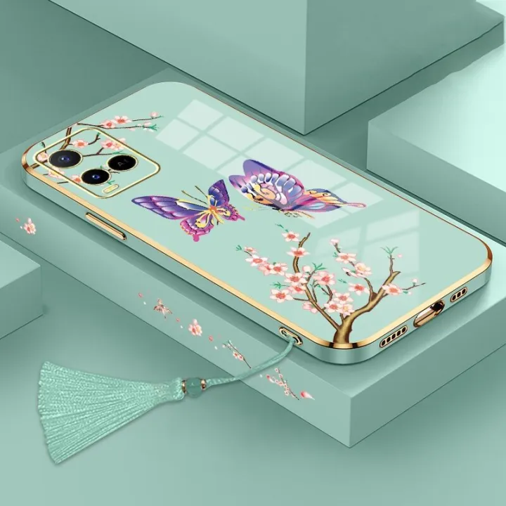 Casing%20vivo%20y21%20y21s%20y33s%20y21a%20y21t%20Phone%20Case%20Plating%20Straight%20Edge%20Silicone%20Phone%20Case%20Beautiful%20Butterfly%20design%20with%20Tassel%20Lanyard%20-%20Image%202