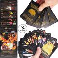 55 Pcs Pokémon Black Foil Cards Anime Cartoon Pokémon English Version TCG Card - 55 Pcs Pokémon Cards Box For Fans Rare Collection Card Child Toys Gifts - Black Edition. 